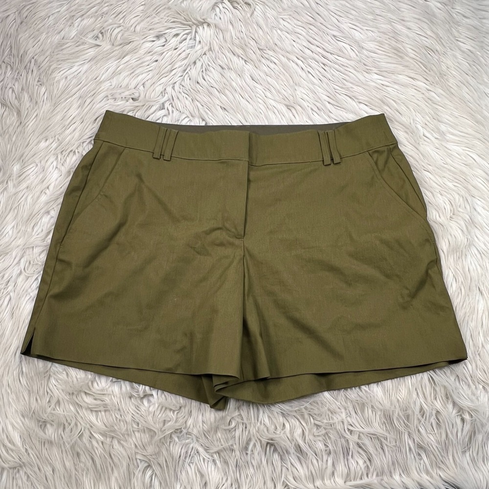 Lane Bryan Women's 18 Olive Green Lena‎ Shorts Cotton Blend